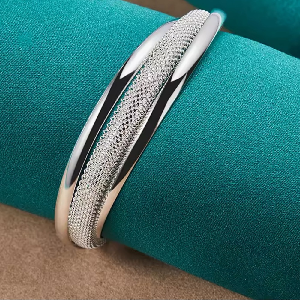 Silver Bangle Bracelet stamped .925